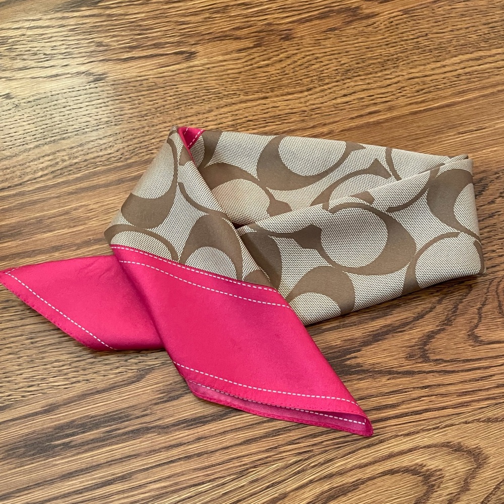 Vintage Coach 100% Silk Square Scarf